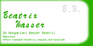 beatrix wasser business card